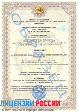 Образец разрешение Сысерть Сертификат ISO 50001